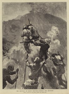 La erupción del Monte Vesubio, escalando la montaña de Edward John Gregory